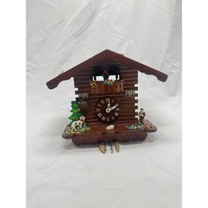 VTG German Swiss House Swing Clock READ